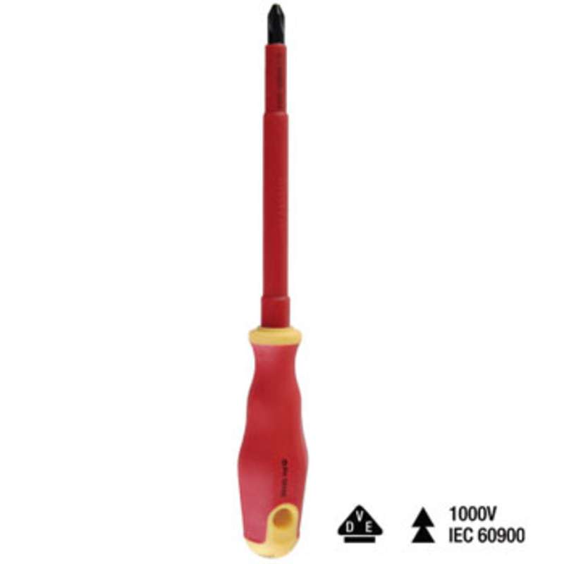 Insulated Phillips Tip Screwdriver with Cushioned Grip Handle #3 x 10" Long