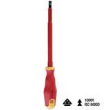 Insulated Slotted Tip Screwdriver with Cushioned Grip Handle 1/4" x 9-3/4" Long redirect to product page