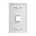 Single Gang Keystone 1 Port Wall Plate, 10 Pack