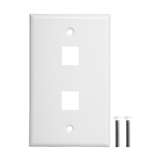 Single Gang Keystone 2 Port Wall Plate, 10 Pack redirect to product page