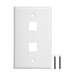 Single Gang Keystone 2 Port Wall Plate, 10 Pack
