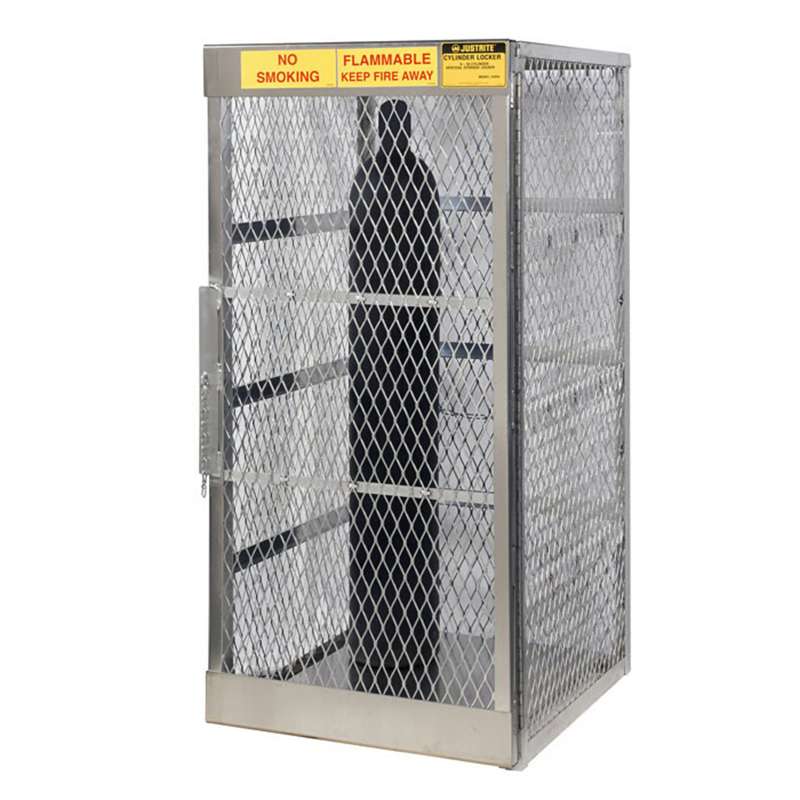 Vertical Locker For Safe Storrage Of Up To 10 Compressed Gas Cylinders