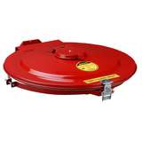 Justrite® VaporTrap™ Drum Cover With Gasket and Port For 55 gal Gray Dispposal Drum, Manual-Close, Optional Padlock, Steel redirect to product page