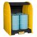 EcoPolyBlend Drum Shed with Rolltop Doors, Accommodates 4 Drums, Polyethylene