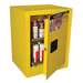 EX Benchtop Aerosol Can, Flammable Safety Cabinet w/2 Drawers, 1 Manual Close Door, Yellow