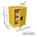 EX Benchtop Aerosol Can, Flammable Safety Cabinet w/2 Drawers, 1 Manual Close Door, Yellow