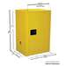 Sure-Grip® Ex Compac Flammable Safety Cabinet, Yellow, 12 Gallon Capacity