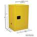EX Compact Flammable Saefty Cabinet, 12 Gallon, 1 Self Close Door, Yellow