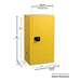 Sure-Grip® Ex compac Flammable safety Cabinet, Cap. Yellow, 15 gal, 1 Shelf, 1 s/c Door