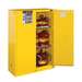EX Flammable Saefty Cabinet, 45 Gallon, 2 Manual Close Doors, Yellow