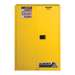 EX Flammable Saefty Cabinet, 45 Gallon, 2 Manual Close Doors, Yellow