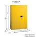 EX Combustibles Saefty Cabinet for Paint/Ink, 60 Gallon, 2 Self Close Doors, Yellow