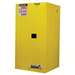 EX Flammable Saefty Cabinet, 60 Gallon, 2 Manual Close Doors, Yellow