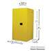 EX Flammable Saefty Cabinet, 60 Gallon, 2 Self Close Doors, Yellow