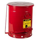 Oily Waste Can, Hands-Free, Self-Closing Cover, SoundGard™, Red, 21 Gallon redirect to product page