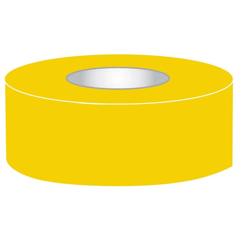 Floor Marking Tape, Durable, 34mil, Yellow, Fade-Resistant, 2" x 100 ft