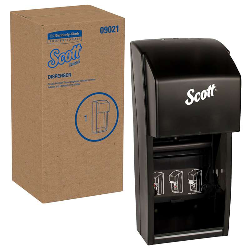 Double Roll Bathroom Dispenser Black