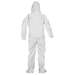 KleenGuard A40 Liquid & Particle Protection  Coveralls, Hooded & Booted, Zip Front, Elastic Wrists & Ankles, White, Medium, 25 per Case