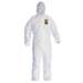 KleenGuard A20 Breathable Particle Protection Coverall, with Zipper, Elastics, Hood, White 3XL, 20 per Case