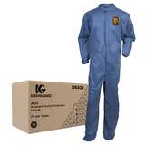 KleenGuard A20 Breathable Particle Protection Coverall, with Zipper, Elastics, Blue 2XL, 24 per Case redirect to product page