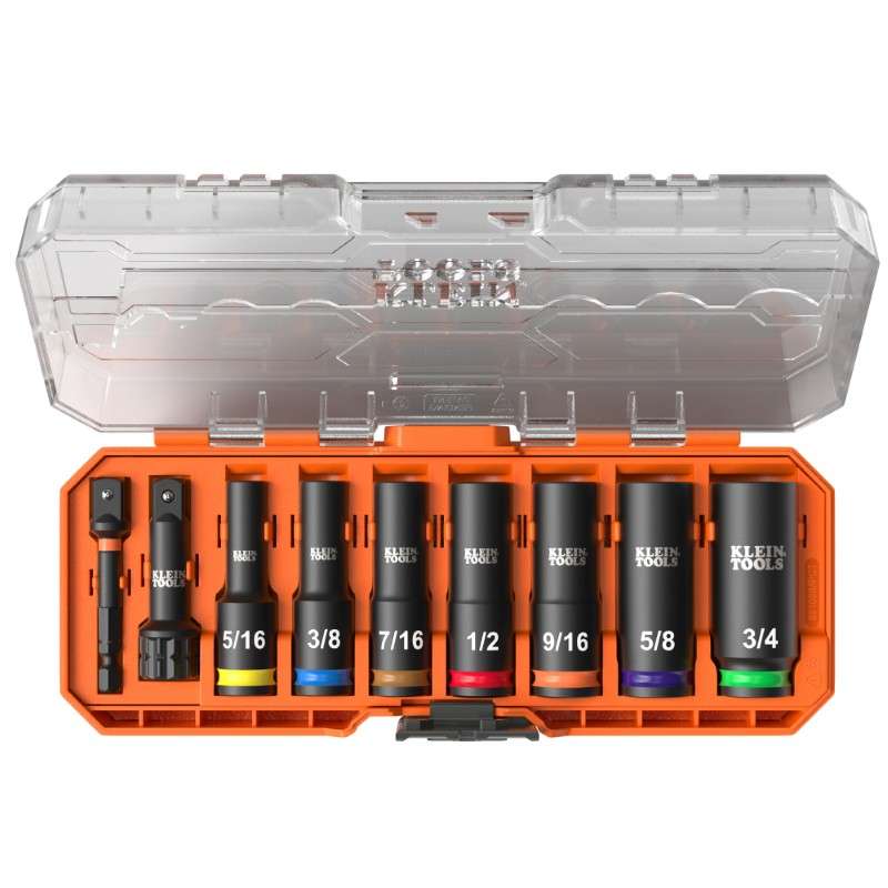 KNECT™ Deep-Well 3/8-Inch Drive Impact Socket Set, SAE, 9-Piece
