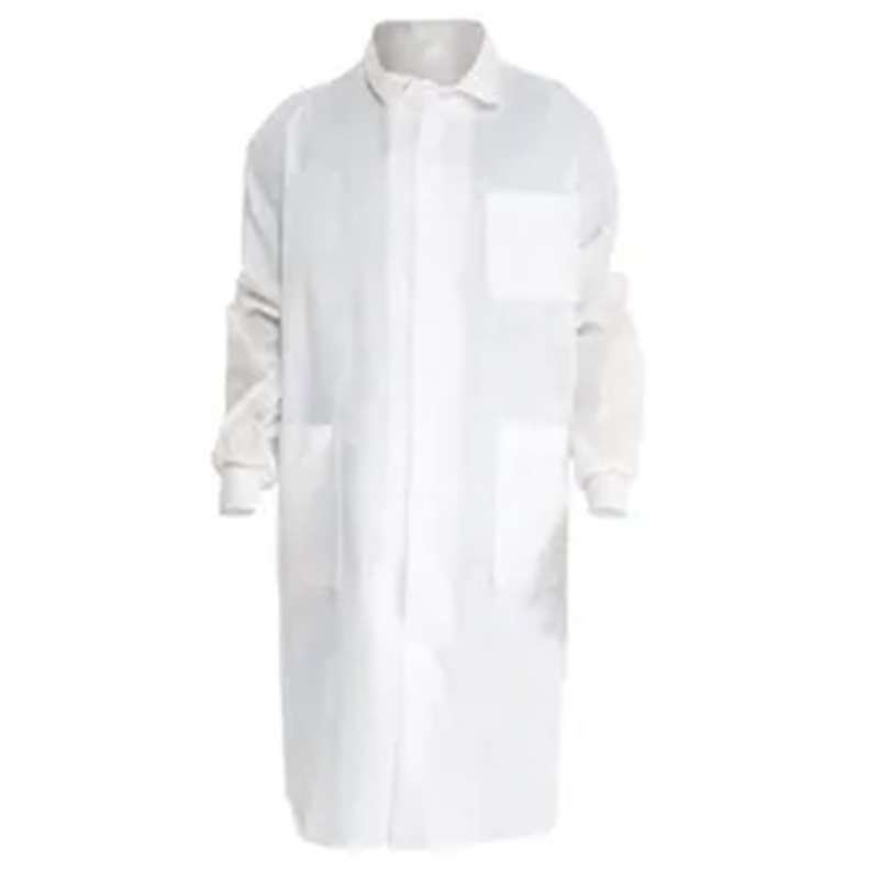 A8 Certified Precaution Lab Coats with Knit Cuffs Plus Extra Protection, Medium, 25 Pack per Case