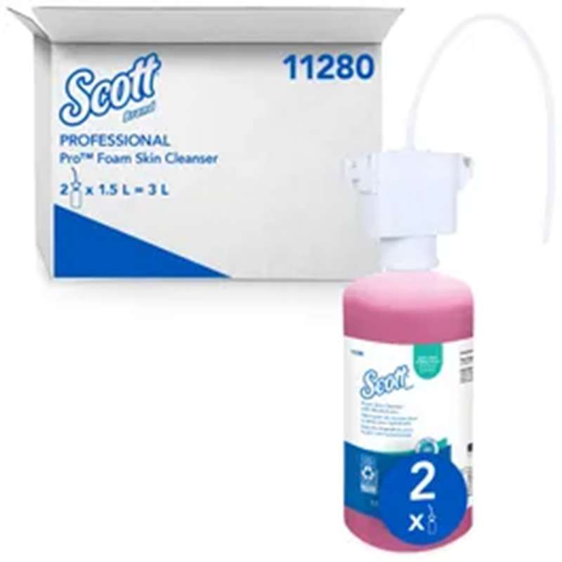 Kleenex Liquid Hand Soap with Moisturizers , Pink, with Floral Scent, 1.5L Under-Counter Bottles, 2 Bottles per Case