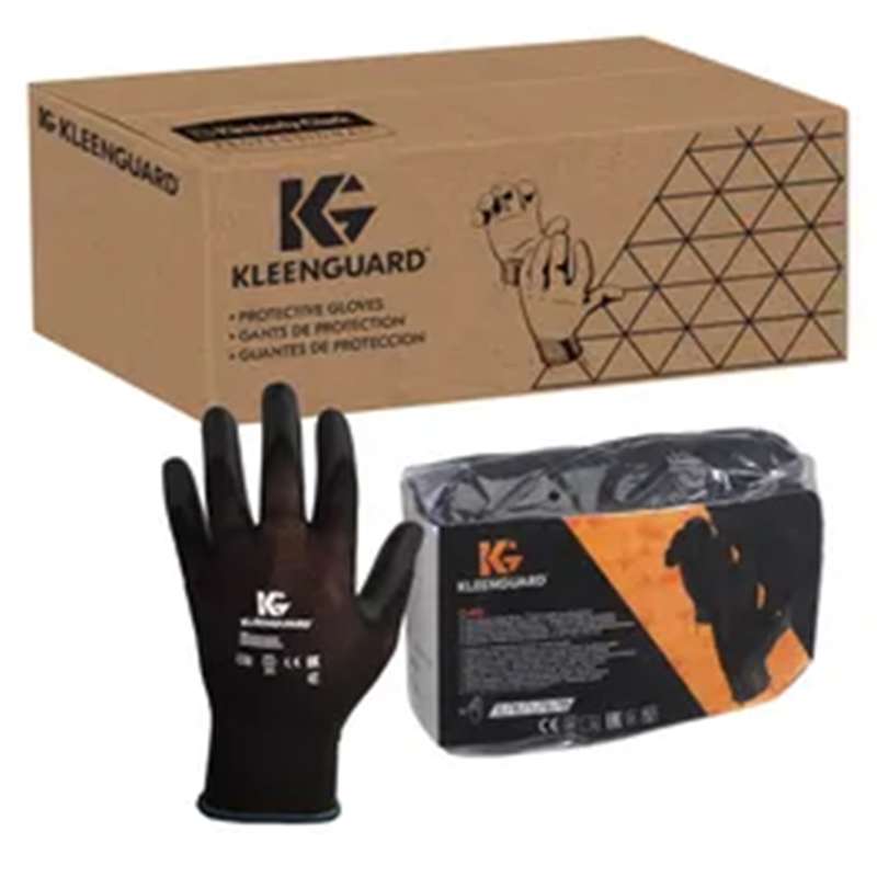 KleenGuard G40 Polyurethane Coated Gloves, Black, Size 11, 12PR/BG, 5BG/CA