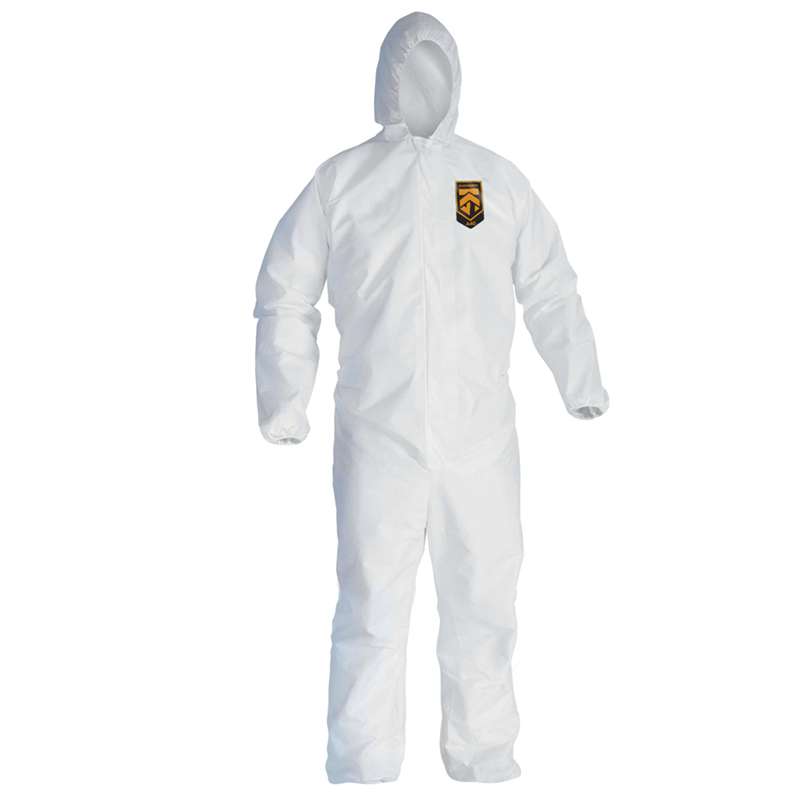 KleenGuard A45 Liquid & Particle Surface Prep and Paint Coveralls  White  Microporous film laminate  Medium  25/case