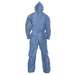 KleenGuard A20 Breathable Particle Protection Hooded Coveralls with Elastic Wrists and Ankles, Blue Denim, Medium, 24 per Case