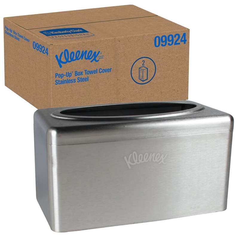 Kleenex Box Towel Stainless Steel Dispenser, 10.4" x 6.1" x 5.4", 2 Packs per Case