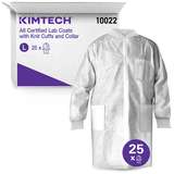 A8 Certified Lab Coats with Knit Collar and Cuffs, White, Large, 25 per Case redirect to product page