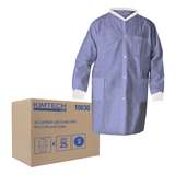 A8 Certified Lab Coats with Knit Collar and Cuffs, Blue, Small, 25 per Case redirect to product page