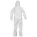 KleenGuard A40 Disposable Hooded Liquid And Particle Protection Coverall, Zipper Front, Microporous
