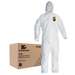 KleenGuard A40 Disposable Hooded Liquid And Particle Protection Coverall, Zipper Front, Microporous