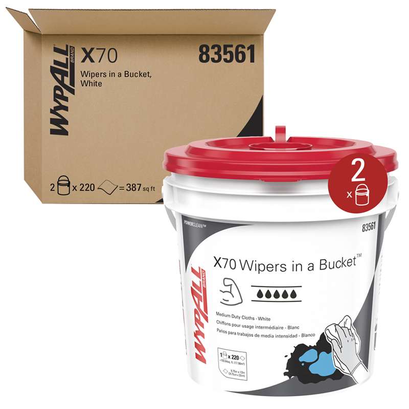 Medium Duty Cloths, WypAll, White, 9.75" x 13.0", 220 Sheets/Roll