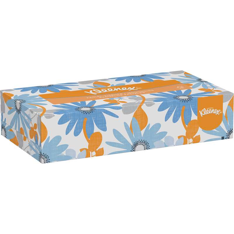 Kleenex Facial Tissue, 2-Ply, 48 Boxes per Case