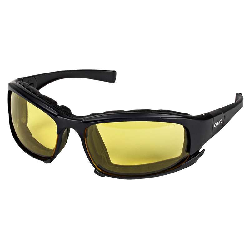 KleenGuard V50 Calico Safety Glasses, Amber Anti-Fog Lenses with Interchangeable Temples/Head Strap