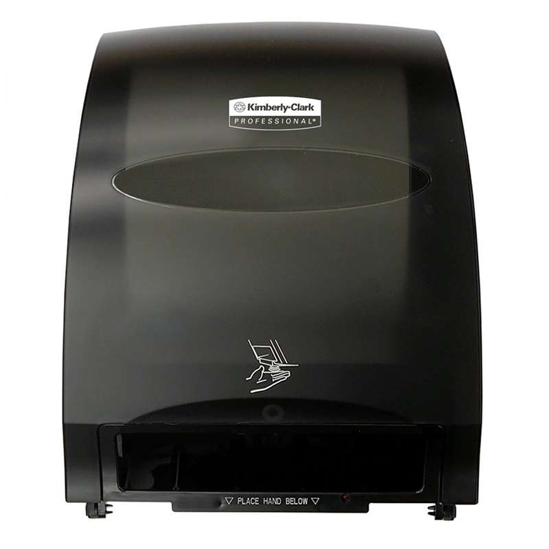 Electronic Hard Roll Towel Dispenser, Black, 1.75" Core Size