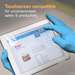 Gloved hands operating touchscreen
