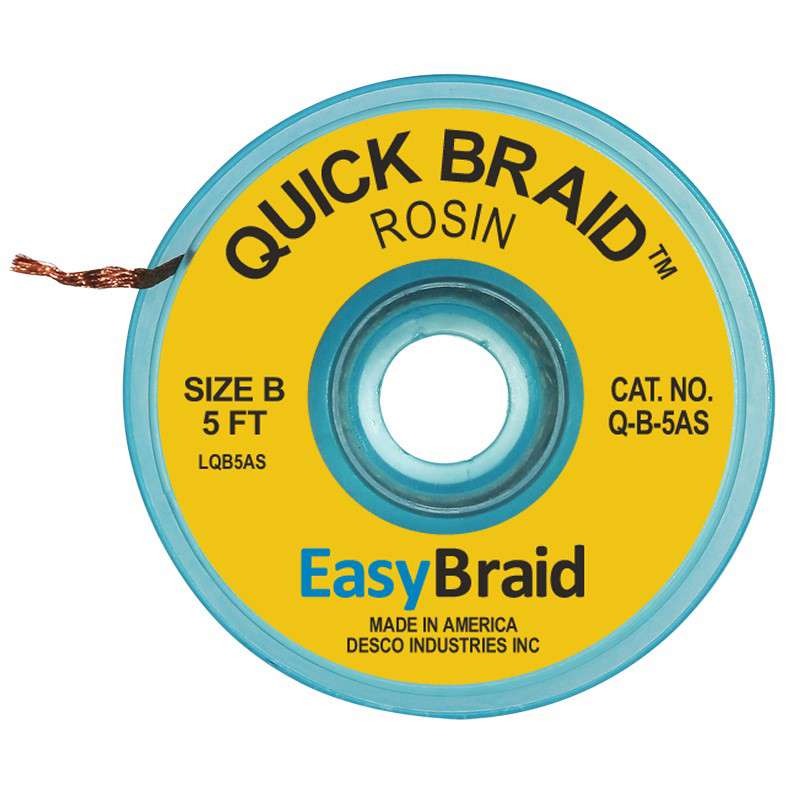 Quick Braid™ Solder Braid .050" Gold Series Dissipative Spool, 5'