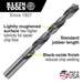 High Speed General Purpose Drill Bit with Black Oxide Finish, 3/8" x 5" Long