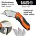 Auto-Loading Retractable Folding Utility Knife with 3 Blades, 6-5/8" Long