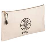 Canvas Zipper Bag, White, 7 x 12-1/2" redirect to product page