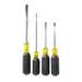 Slotted and Phillips Tip Screwdriver Set with Cushion Grips, 4 Pieces