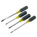 Slotted and Phillips Tip Screwdriver Set with Cushion Grips, 4 Pieces
