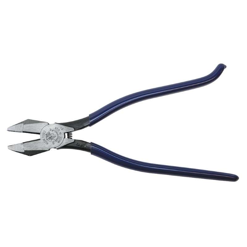 Ironworker's Work Pliers with Hook Bend Handle and Square Nose, 9-1/4" Long