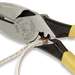 High-Leverage Side Cutting Pliers with Knurled Jaws and Connector Crimper, 9-3/8" Long