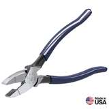 High-Leverage Side Cutting Pliers with Knurled Jaws and New England Nose, 9-3/8" Long redirect to product page