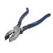 High-Leverage Ironworker's Work Pliers with Hook Bend Handle and Square Nose, 9-3/8" Long
